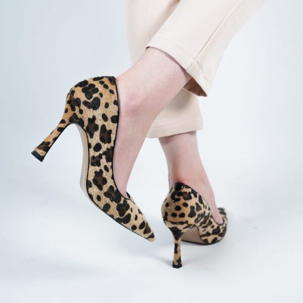 Leopar Desenli Stiletto - Görsel 5