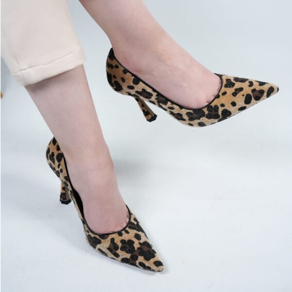 Leopar Desenli Stiletto - Görsel 3